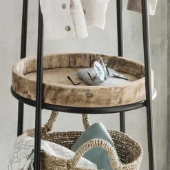 Metall Standgarderobe mit zwei Holzablagen - Pears