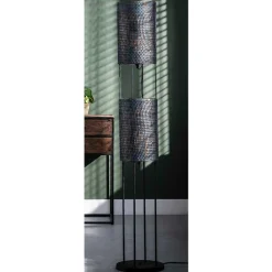 Metall Stehleuchte in Schwarzbraun - Matyas