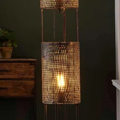 Metall Stehleuchte in Schwarzbraun - Matyas