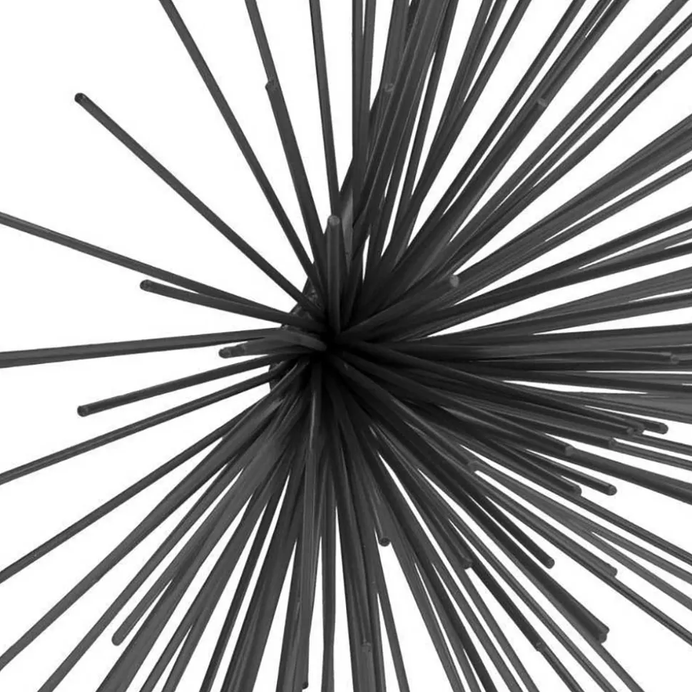 Metall Wanddekoration in Schwarz - Folio