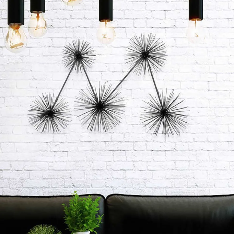 Metall Wanddekoration in Schwarz - Folio