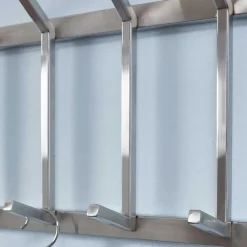 Metall Wandgarderobe in Silber - Rading