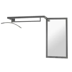Metall Wandgarderobe mit Spiegel - Saguni