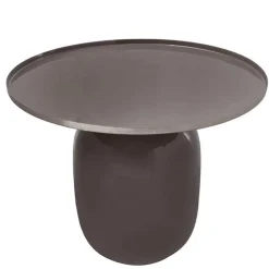 Metall-Beistelltisch in Grau und Silber - Halkan