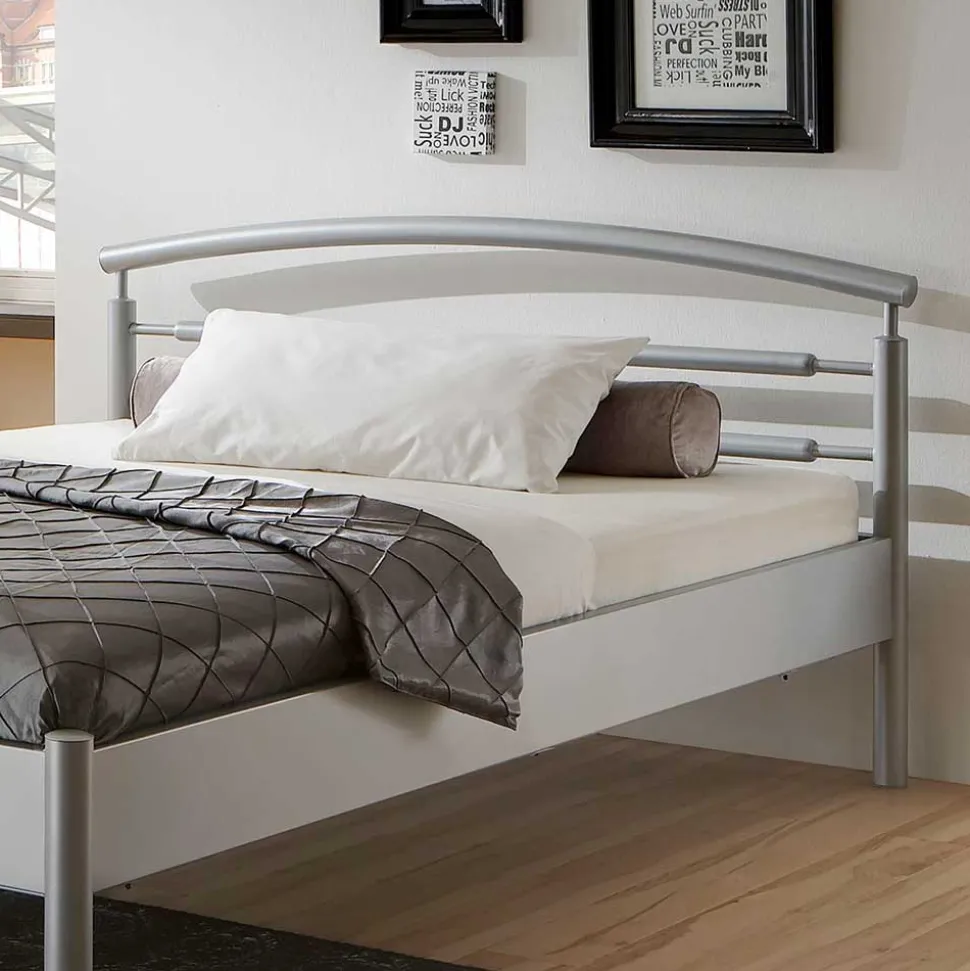 Metallbett Matilda in Grau