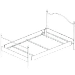 Metallbett Matilda in Grau