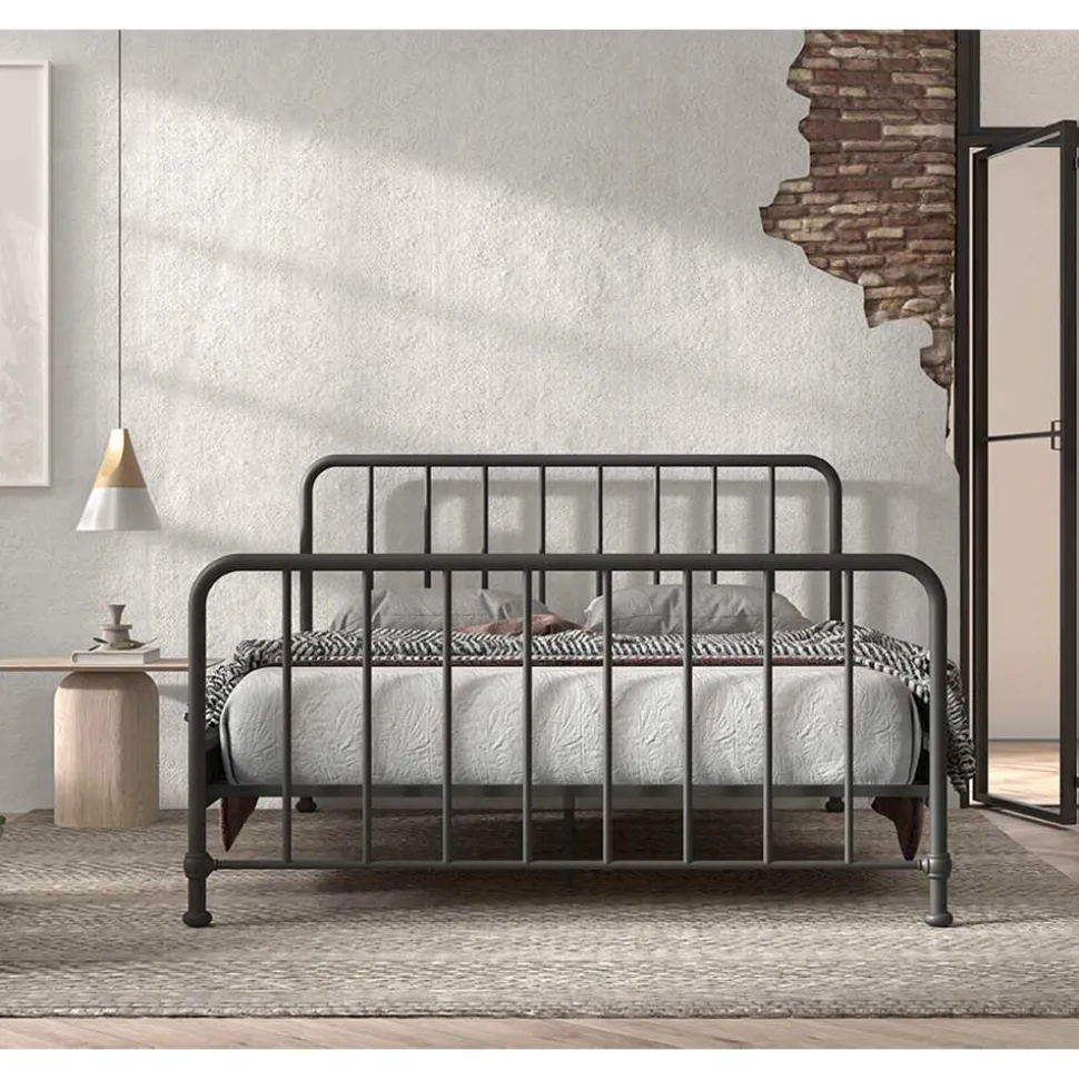 Metallbett mit Gitter-Kopf- und Fußteil - Auricos