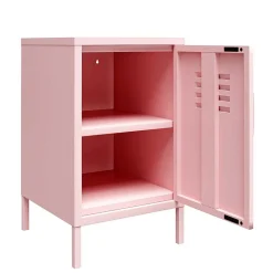 Metall-Kommode mit Tür in Rosa - Asbell