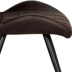 Microfaser Küchenstuhl in Anthrazit - Crocodile (2er Set)