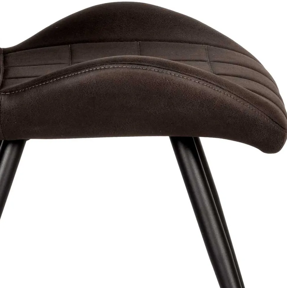 Microfaser Küchenstuhl in Anthrazit - Crocodile (2er Set)