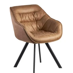 Microfaser Polsterstuhl in Beige - Pacifigo