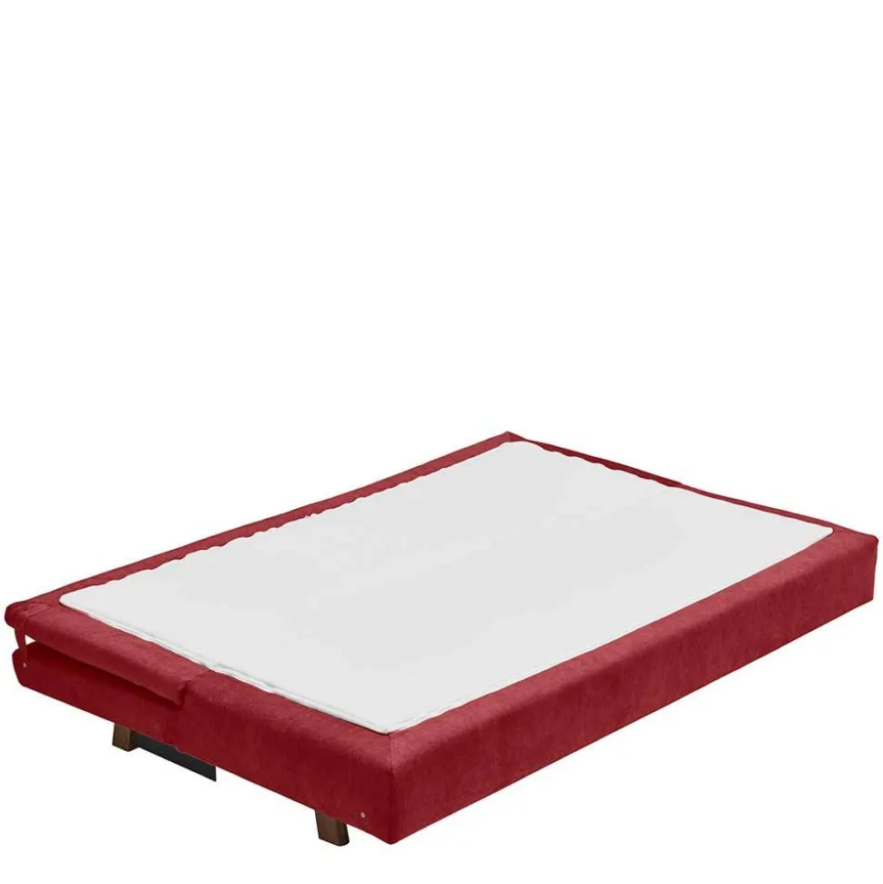 Microvelours Bettcouch in Dunkelrot - Java