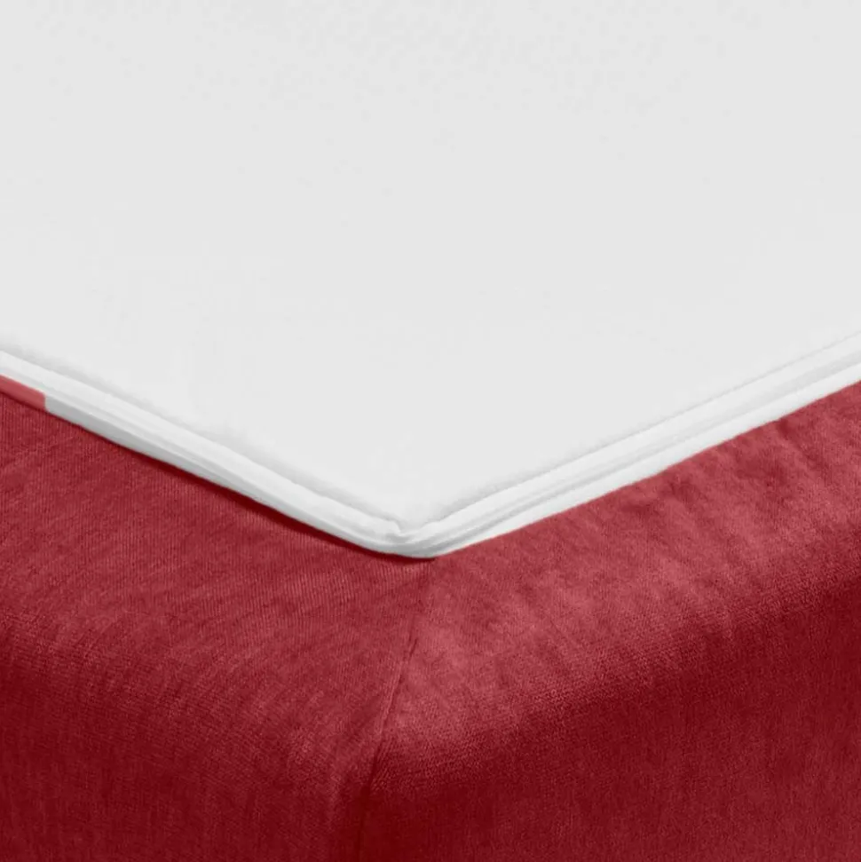 Microvelours Bettcouch in Dunkelrot - Java