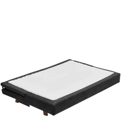 Microvelours Klappsofa in Schwarz - Ocna