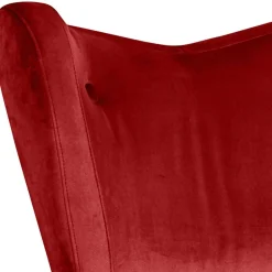 Mid Century Sessel in Ziegelrot Samtvelours - Klimaca