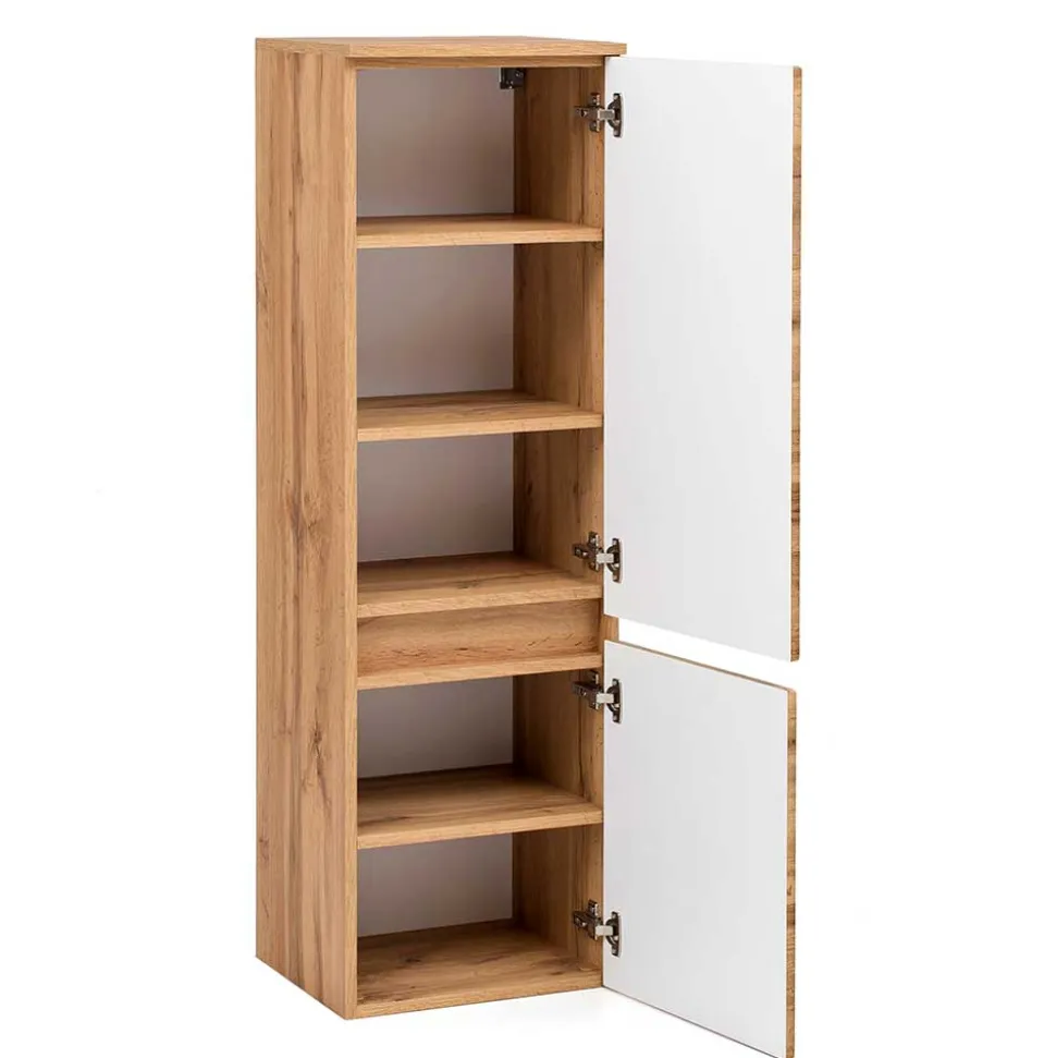 Midi Badschrank in Holzoptik Wildeiche - Drumias