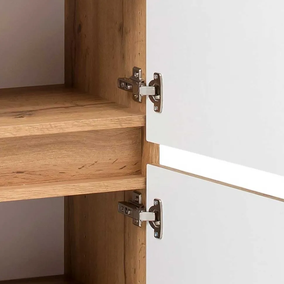 Midi Badschrank in Holzoptik Wildeiche - Drumias