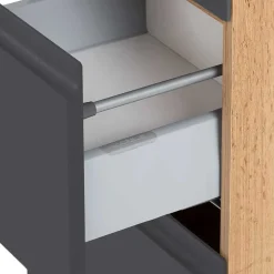 Midischrank fürs Bad in Grau matt & Wildeiche - Jambi