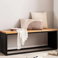 Minimalistische Bank aus Akazie Massivholz - Zyrafete