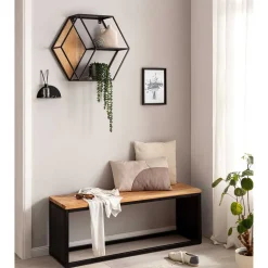 Minimalistische Bank aus Akazie Massivholz - Zyrafete