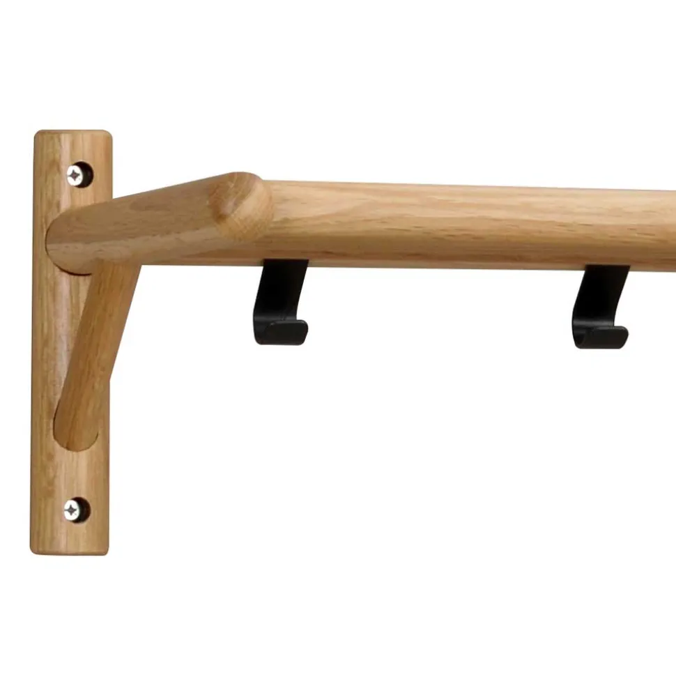 Minimalistische Wandgarderobe aus Eiche - Nuymana