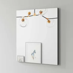 Minimalistischer Wandspiegel in Anthrazit - Vlatu