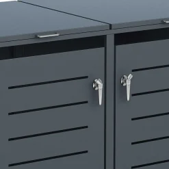 Mülltonnenbox in Anthrazit für zwei Tonnen - Rovert