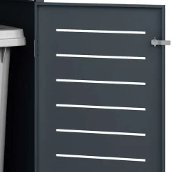 Mülltonnenbox in Anthrazit für zwei Tonnen - Rovert