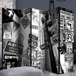 Mobile Trennwand mit New York Schilder Motiv - Aurach