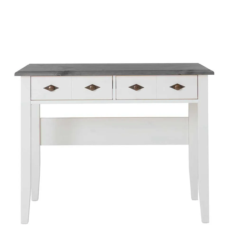 Modern Country Frisiertisch Set zweifarbig - Mirandesca (dreiteilig)