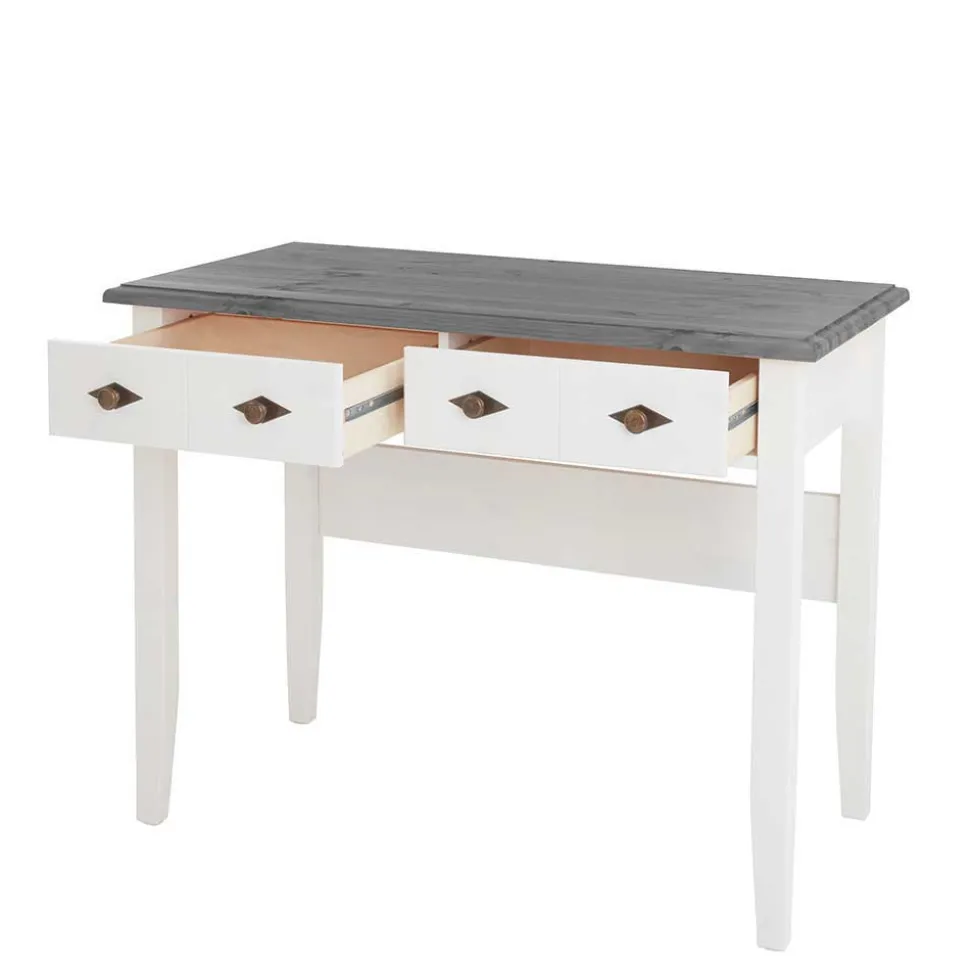 Modern Country Frisiertisch Set zweifarbig - Mirandesca (dreiteilig)