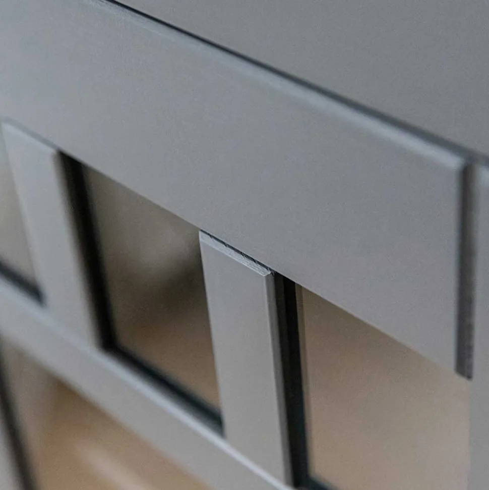 Modern Country Highboard in Grau & Kiefer - Eromsia