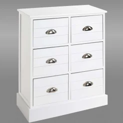 Modern Country Kommode in Weiß - Fidono