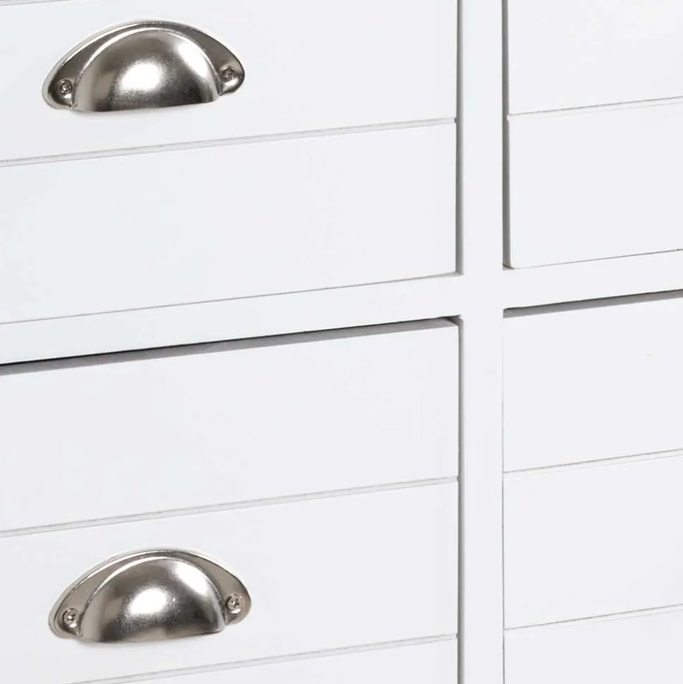 Modern Country Kommode in Weiß - Fidono