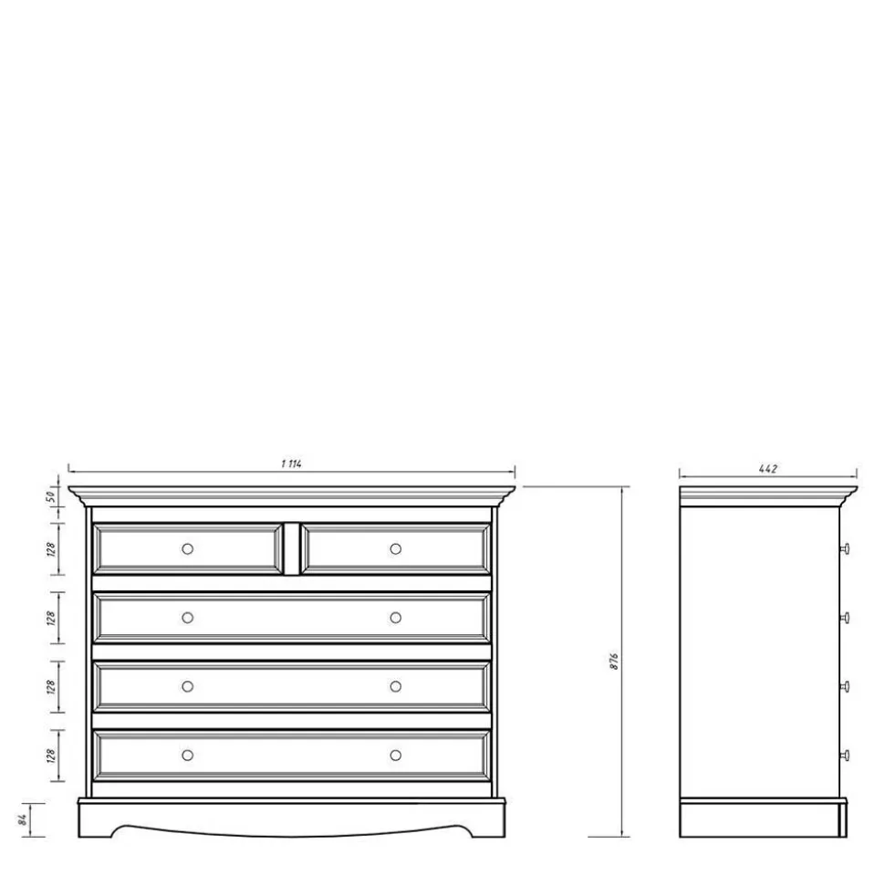 Modern Country Kommode zweifarbig - Vitablo