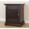 Modern Country Nachtschrank in Dunkelbraun - Nauizia