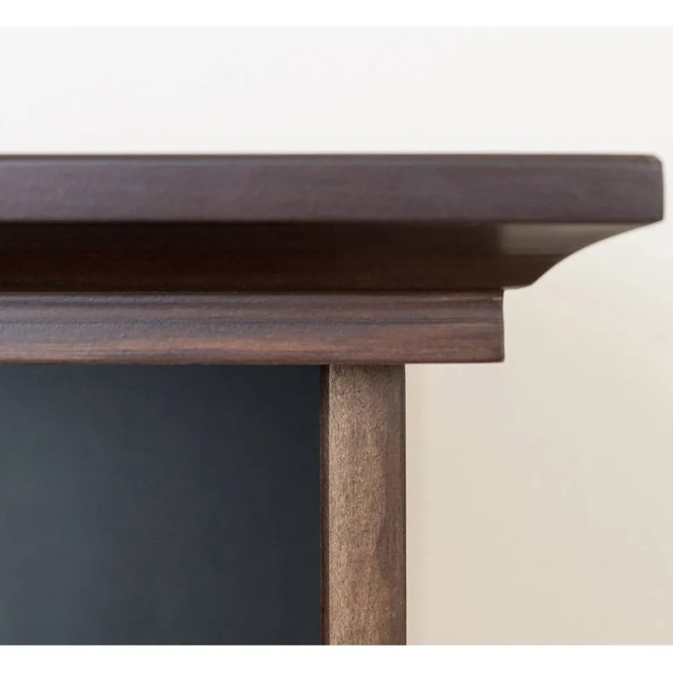 Modern Country Nachtschrank in Dunkelbraun - Nauizia