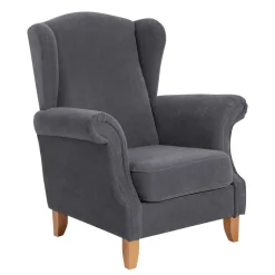 Modern Country Ohrensessel in Anthrazit - Anram