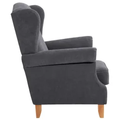 Modern Country Ohrensessel in Anthrazit - Anram