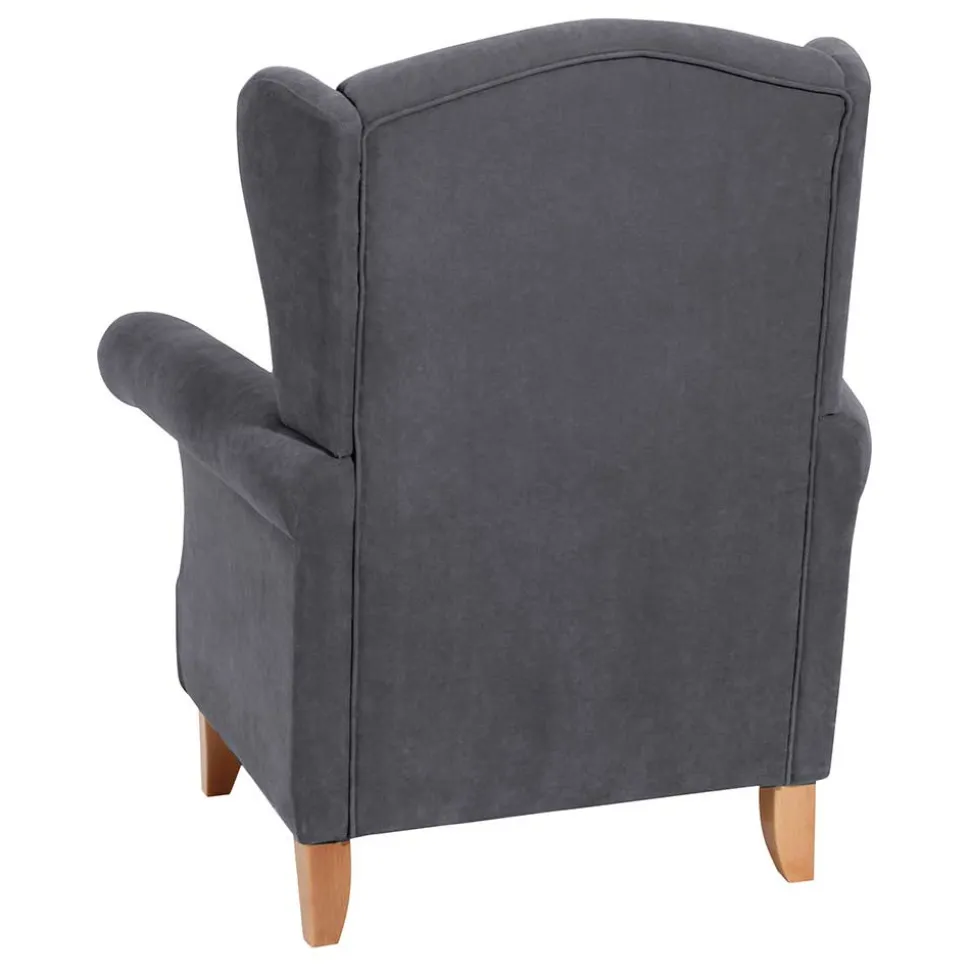 Modern Country Ohrensessel in Anthrazit - Anram