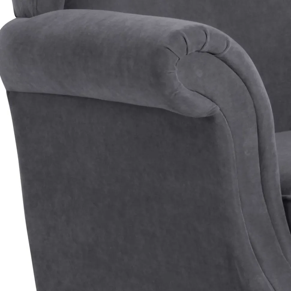 Modern Country Ohrensessel in Anthrazit - Anram