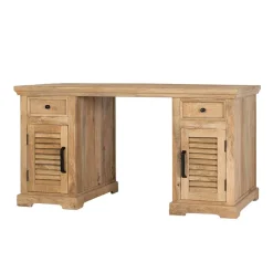 Modern Country Schreibtisch mit Lamellentüren - Muray