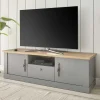 Modern Country TV Board in Lichtgrau & Eiche - Buleta