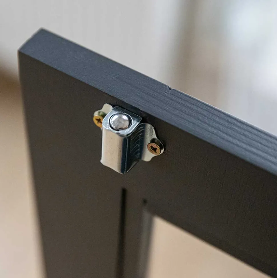 Modern Country Vitrine in Grau & Kiefer - Eromsia