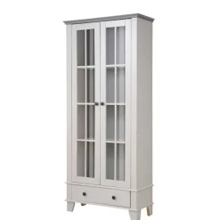 Modern Country Vitrine in Weiß mit Grau - Sumatra