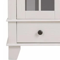 Modern Country Vitrine in Weiß mit Grau - Sumatra