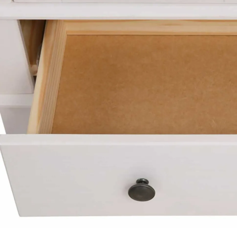 Modern Country Vitrine in Weiß mit Grau - Sumatra