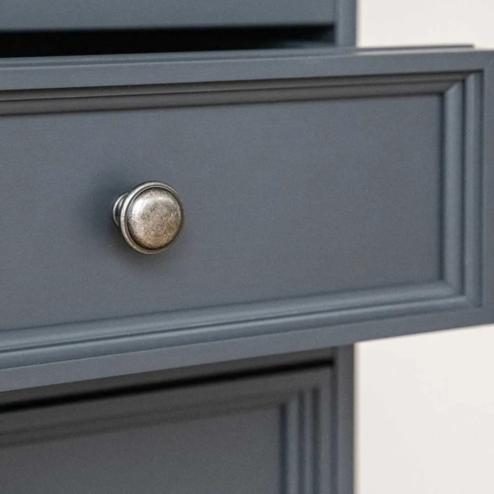 Modern Country Vitrinenschrank in Grau & Kiefer - Eromsia