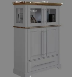 Modern Country Wohnzimmerschrank zweifarbig - Eyzaco