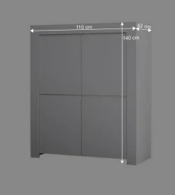 Moderne Anbauwand Möbel Kombi - Mikes (dreiteilig)